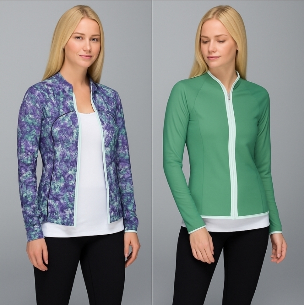 Lululemon Find Your Bliss Jacket Vintage Green Iridescent Multi 2